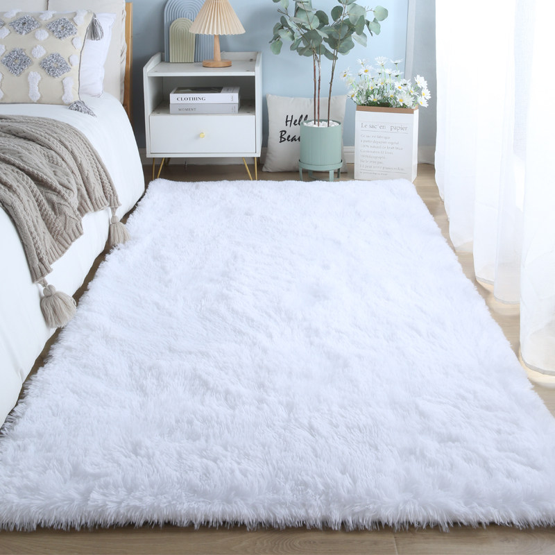 White cream style carpet plush bedroom bedside blanket living room coffee table plush winter special thickened room floor mat