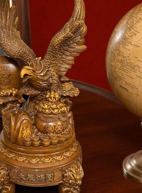 展鸿图雄鹰招财聚宝盆大鹏展翅雄鹰公司开业礼品办装饰