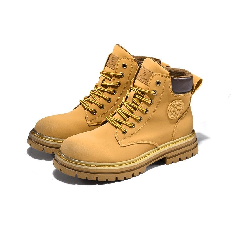 大黄靴女款春秋厚底英伦风2024新款女鞋川西旅游黄色踢不烂马丁靴,淘宝优惠券,粉丝福利购,淘宝优惠卷