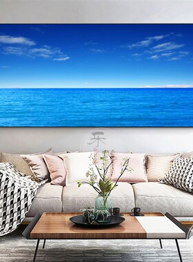 客厅沙发背景墙装饰画饭厅卧室床头办公室挂画大海海水纯水风景画