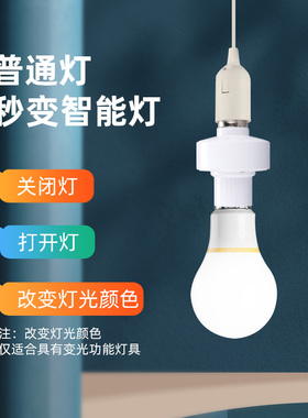 语音控制灯头人工智能灯座小夜灯卧室家用床头口令开关声控感应灯