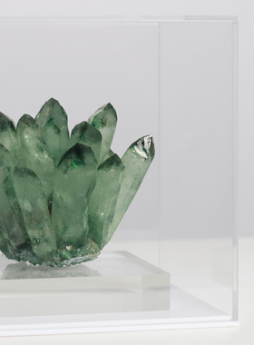 现代样板房水晶压力罩盒子设样品屋展示中心洽谈区茶几陈设软台面