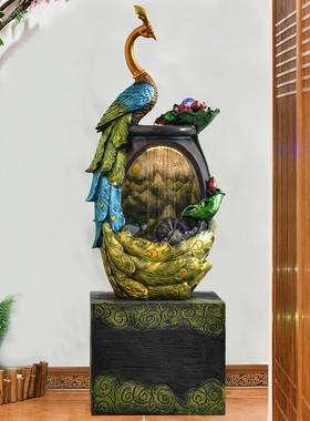 大型落地流水喷泉客厅室内水系景观招财家居装饰业礼品