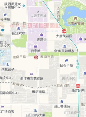超大巨幅 西安市区地图订制 城市城区海报新装饰画