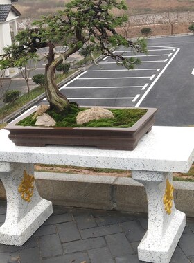 水泥观景台盆景桌模具长方形水泥盆模具园艺庭院园盆墩