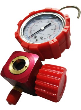 R410A压力表 油压表 抗震加氟表阀 R410冷媒用表带视液镜 加氟表