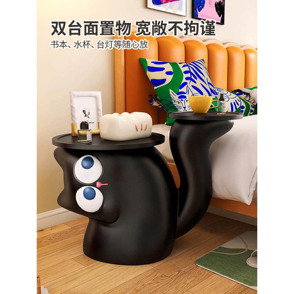 可爱小猫猫落地摆件客厅大型电视柜沙发旁边家居装饰创意卡通茶几,淘宝优惠券,粉丝福利购,淘宝优惠卷