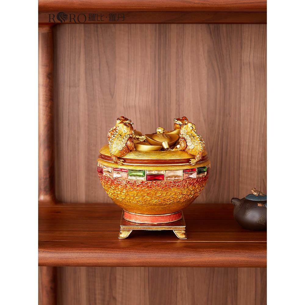 红宝石罗丹聚宝盆客厅珐琅工艺装饰存钱罐商店公司开业礼品装饰,淘宝优惠券,粉丝福利购,淘宝优惠卷