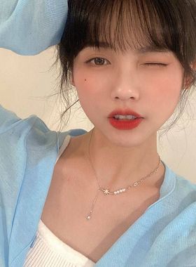 XBK星芒春季新款锁骨闪钻颈链感