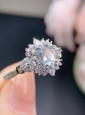 XBK戒指镶嵌主石指围晶体干净57