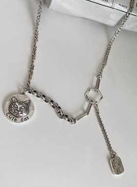 XBK和猫咪T恤男孩韩吊坠工艺方牌