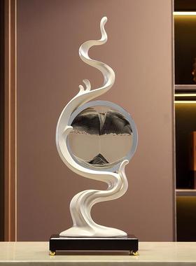 现代轻奢风生水起风沙画摆件客厅办公室前台酒柜装饰乔迁新居礼物