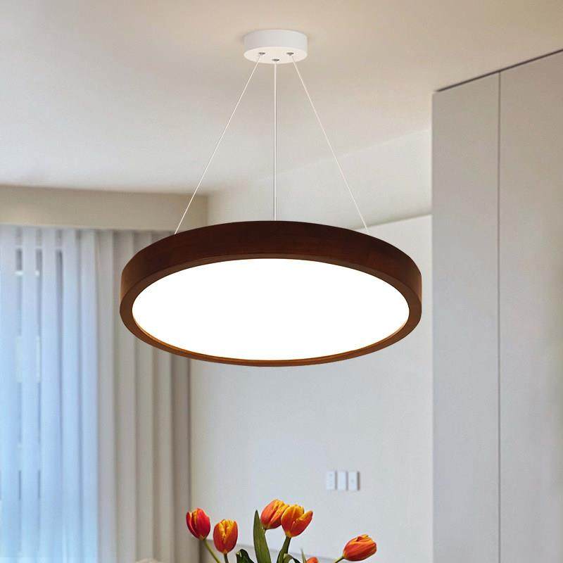 新中式胡桃木色餐厅吊灯现代简约主卧室过道阳台实木led中古灯具,淘宝优惠券,粉丝福利购,淘宝优惠卷