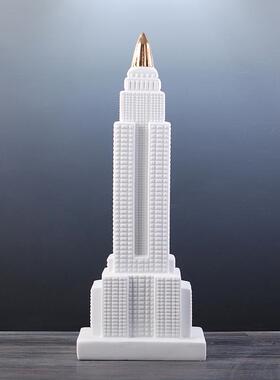 热卖建筑系列软装饰品尖塔工艺品摆件现代样板间家居装饰桌面摆设