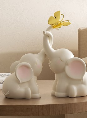 吉祥有福好寓意大象装饰摆件高级感客厅玄关电视酒柜乔迁新居礼物