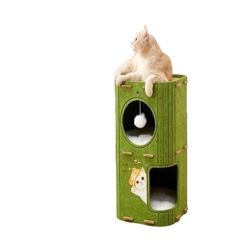 猫爬架猫窝不占地毛毡桶窝双层三层猫桶树洞猫爬架大猫别墅,淘宝优惠券,粉丝福利购,淘宝优惠卷