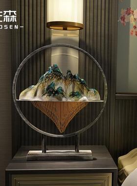 佐森山影摆件客厅办公室轻奢高档玄关新中式装饰家居商务乔迁之喜