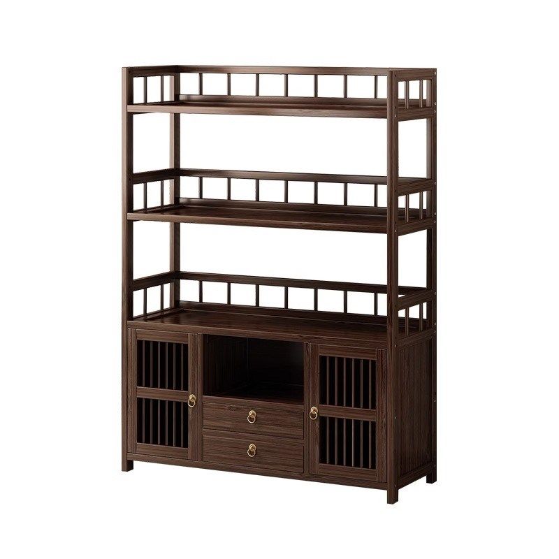 博古架实木中式茶叶展示柜茶架子置物架茶室茶柜茶具摆件收纳柜子,淘宝优惠券,粉丝福利购,淘宝优惠卷