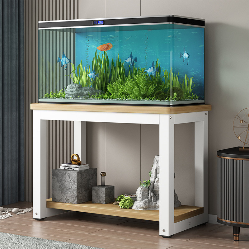 鱼缸柜金属鱼缸架子鱼缸桌钢木鱼缸底座鱼缸底架铁艺鱼缸储物架子,淘宝优惠券,粉丝福利购,淘宝优惠卷