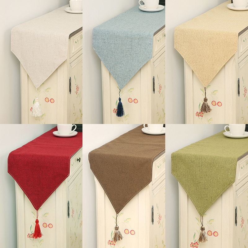 素色清新桌旗中式简约现代欧式美式田园桌布茶几布桌垫床旗床尾巾,淘宝优惠券,粉丝福利购,淘宝优惠卷