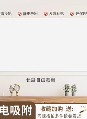 静电投影幕布便携免打孔吸附客厅墙纸家庭用抗光卧室户外白色墙贴