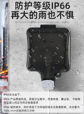 户外防水插座86型防雨明装防水盒插座盒漏电开关保护室外用电源盒