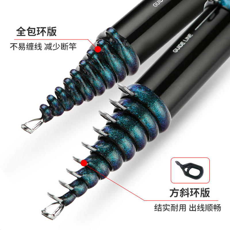 森普谷麦竿天龙赤羽 28硬调 三定位不剪线前打杆逗钓专用竿 - 图2