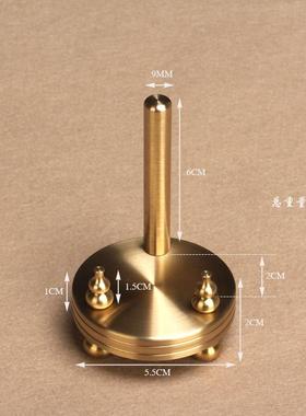 黄铜实心三角架摆放纯黄铜摆件三脚架八卦镜葫芦文昌塔客厅小摆件