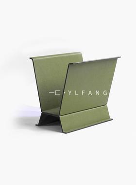 一匚 极简绿色系列软装装饰 样板间收纳盘台式钟表平板收纳架摆件