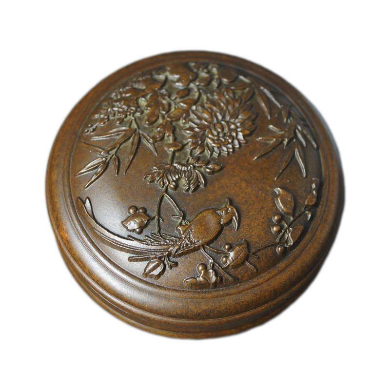 苏工复古铜花鸟香粉盒香薰工具香篆炉香道打香篆配件家居摆件厂价,淘宝优惠券,粉丝福利购,淘宝优惠卷