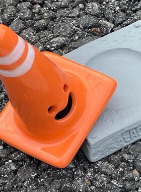 高级感小众创意搞怪摆件万圣节香蕉警示标中指个性桌面摆件礼物