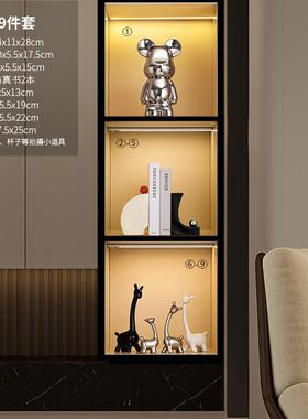 创意小众书挡摆件电视柜酒柜客厅玄关书柜陶瓷桌面书立家居装饰品