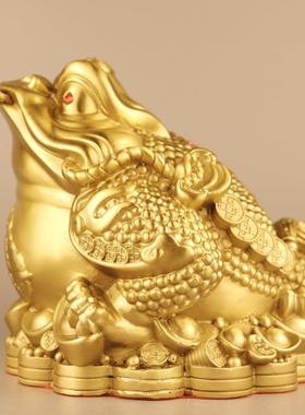 铜金蟾摆件纯铜日进斗金蟾元宝七星蟾三足蟾蜍家居礼品店铺吉祥物