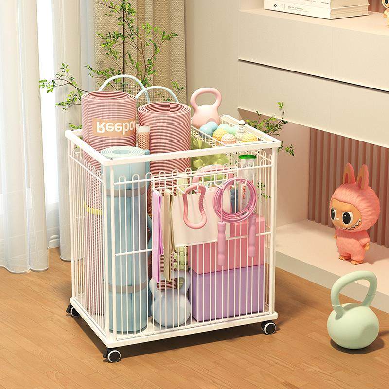 瑜珈垫收纳筐运动器材健身用品家用篮夹缝提壶哑铃工具球类置物架,淘宝优惠券,粉丝福利购,淘宝优惠卷