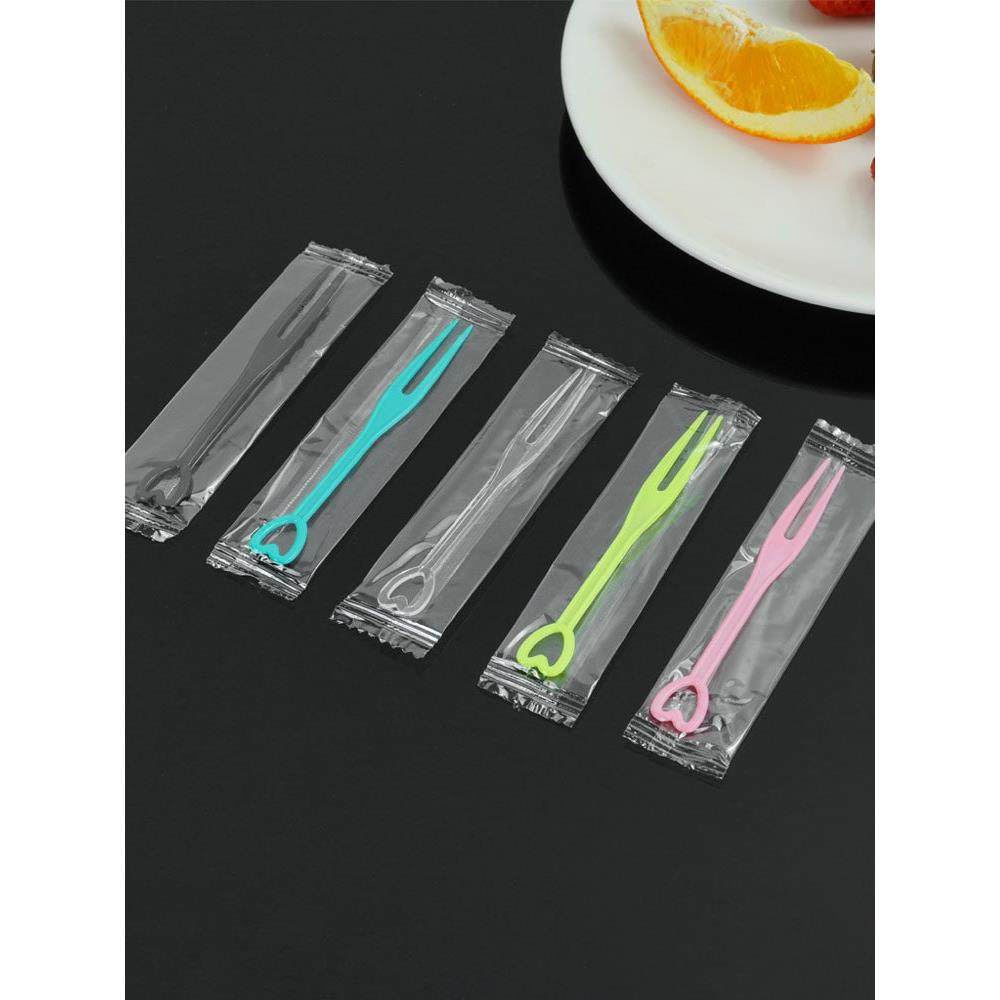 水果叉一次性叉子独立包装塑料点心蛋糕水果签KTV专用果插3000支,淘宝优惠券,粉丝福利购,淘宝优惠卷