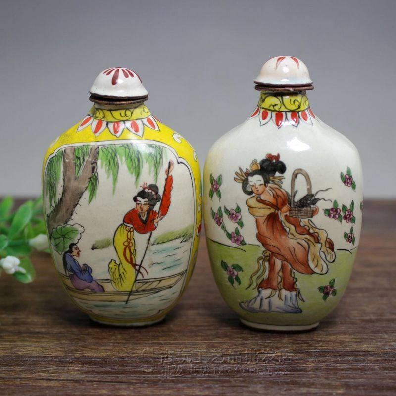 复古工艺品收藏摆饰景泰蓝仕女图鼻烟壶把件摆件乾隆年制,淘宝优惠券,粉丝福利购,淘宝优惠卷