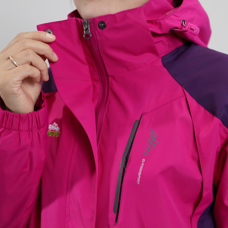 大尺码棉衣女胖人180-210斤宽松两件套加绒妈妈冲锋衣冬装外套中 - 图1