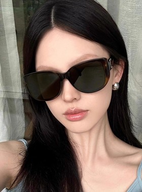 板材猫眼大框墨镜女高清防紫外线
