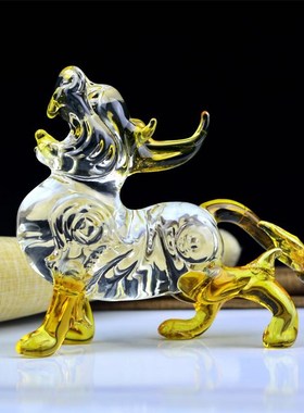 水晶招财貔貅摆件财源滚滚皮丘收银前台装饰办公室桌玄关客厅开业