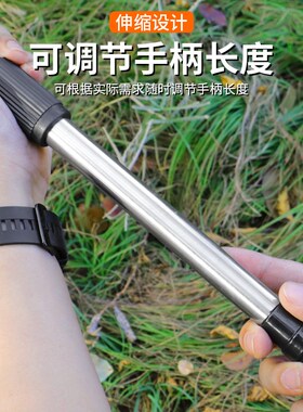 搂草耙子树叶清理神器扒草耙落叶清扫不锈钢伸缩杆钢丝耙枯草坪耙