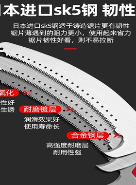 德国高枝锯树锯子加长杆割树枝高空锯伸缩锯树神器修剪树枝锯修树
