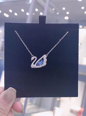 高品质显白天鹅系列灵动项链防水不掉色镶钻仿水晶锁骨链轻奢时尚
