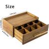 Wooden Tea Bag Storage Bag Acacia Wood Tea Set Accessories Storage Drawer Tea Box Tea Stand Stand Divider Wooden Box Wholesale