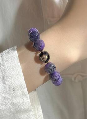 隆飞小店九紫离火菩提手串非金属琉璃手链十二生肖本命佛男女盘玩