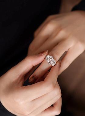 小众设计高级感食指戒时尚个性珍珠夸张饰品酷2023年新款戒指女潮