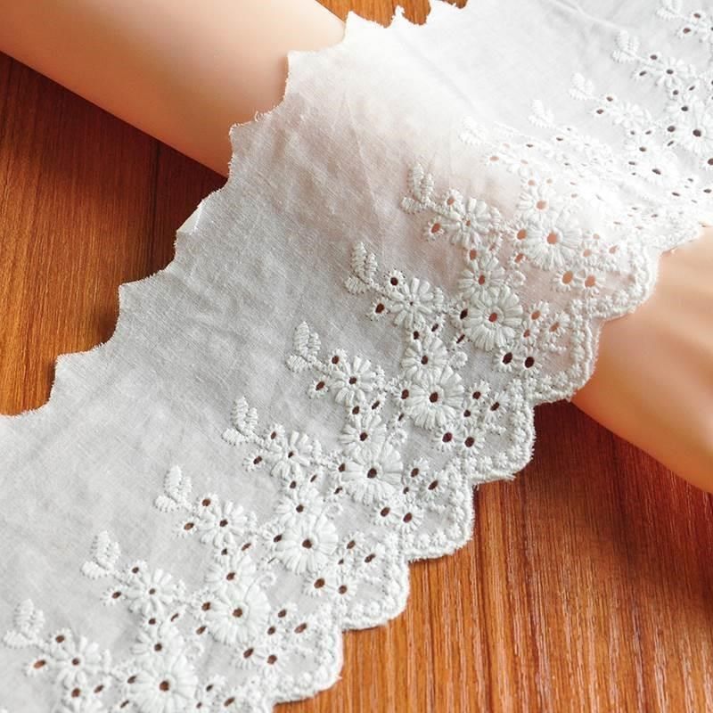 11cm棉布刺绣花边布料辅料diy手工领口袖口裙边床品窗帘纯棉蕾丝,淘宝优惠券,粉丝福利购,淘宝优惠卷