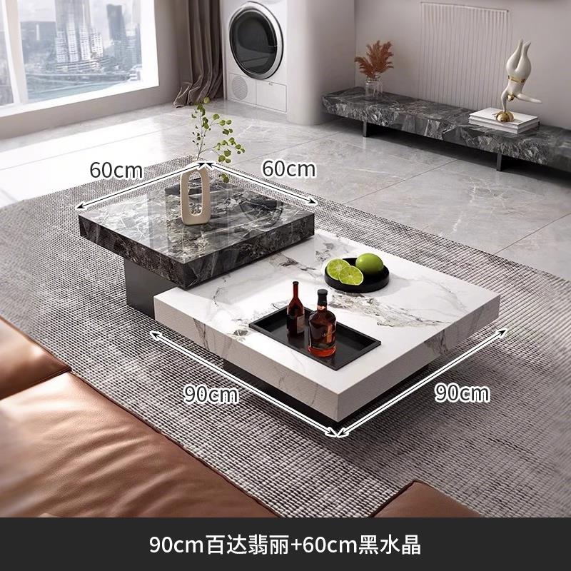 意式极岩板茶几高级感轻奢现简约简大理代石家SPD-8651茶几客厅用 - 图0