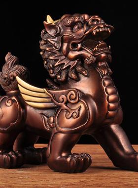 彩铜乔招财貔貅摆件一风水皮丘家居客对UPH厅电视酒柜装饰柜品迁