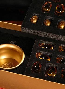 金盆聚宝套餐桌面招档财高开聚宝盆客厅铜摆件 业乔金盆聚宝迁礼