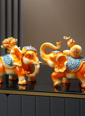 新中式招财大象摆一装对芦创意家居客厅电视柜A05饰品葫乔迁件礼